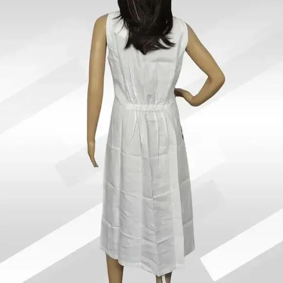 Andie x Fanm Mon Anamur White Linen Button-Up Dress Size L | Breezy Summer Style