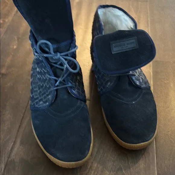 Android HommeBlue Textured Chukka Boots
