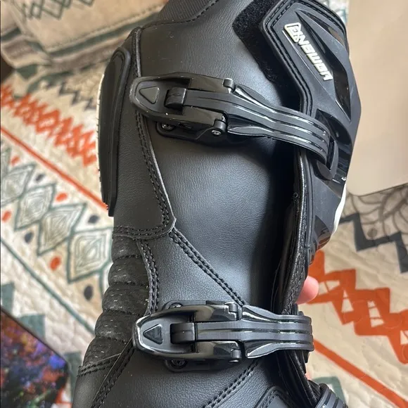 Answer Racing Black Motorcycle dirtbike Boots youth 2 metal toe kick