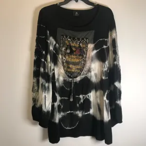 Anthropologie Festival BOHO Tunic Coins Mini Dress Tie Dye S/M Tie Dye S UNIQUE