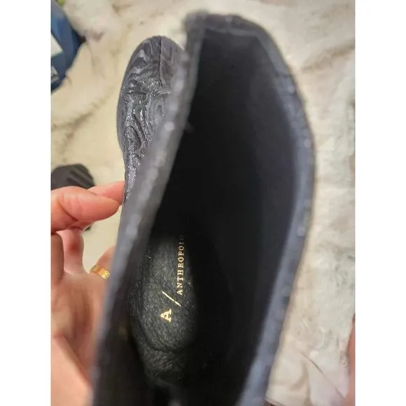 Anthropologie Joyeux Textured Ankle Boot Size 38EU. Sho5