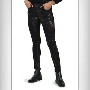 Anthropologie Molly Bracken Snakeskin Skinny Jeans - Edgy Statement Style