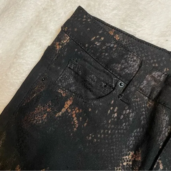 Anthropologie Molly Bracken Snakeskin Skinny Jeans - Edgy Statement Style