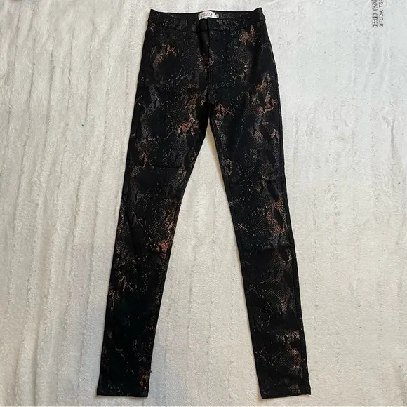 Anthropologie Molly Bracken Snakeskin Skinny Jeans - Edgy Statement Style
