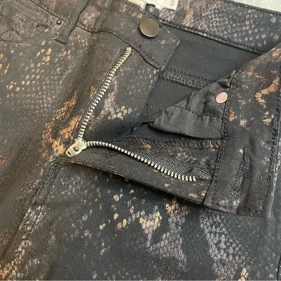 Anthropologie Molly Bracken Snakeskin Skinny Jeans - Edgy Statement Style