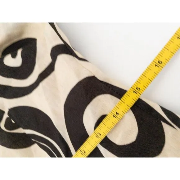 Anthropologie The Wolf Gang Mirador Linen Mini Dress Noir Swirl