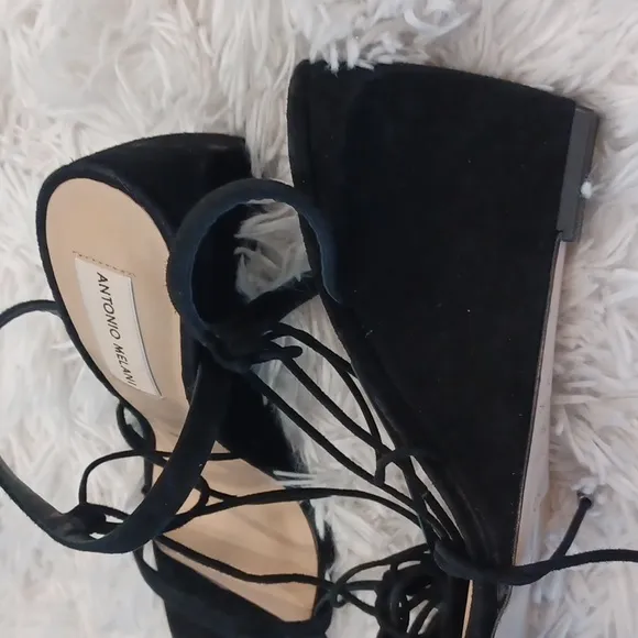 Antonio Melani Maryamm Suede Lace-Up Wedge Sandals NEW Size  7M Lace Up