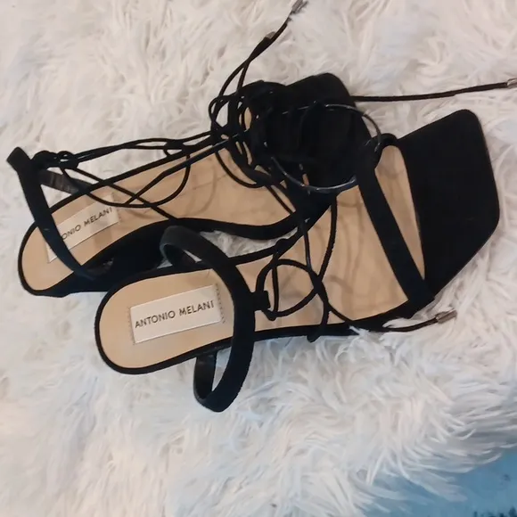 Antonio Melani Maryamm Suede Lace-Up Wedge Sandals NEW Size  7M Lace Up