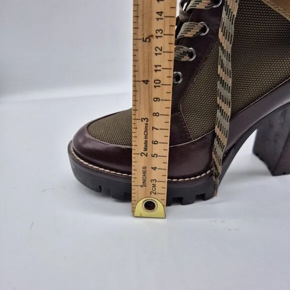 Antonio Melani Women's Booties Platform Ankle Boots Size 6 M Green Olive (700)
