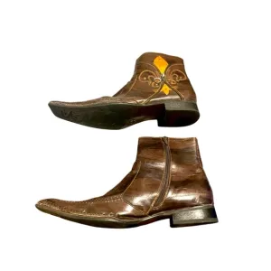 Antonio Zengara Ankle Boots Sz 12 Brown Western A400782