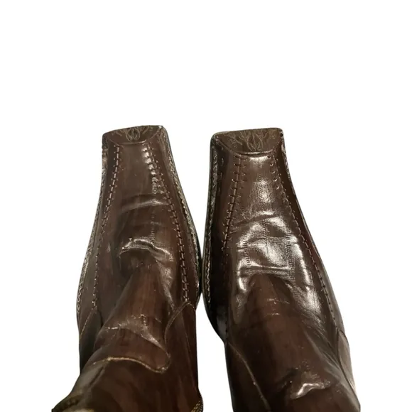 Antonio Zengara Ankle Boots Sz 12 Brown Western A400782