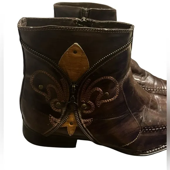 Antonio Zengara Ankle Boots Sz 12 Brown Western A400782