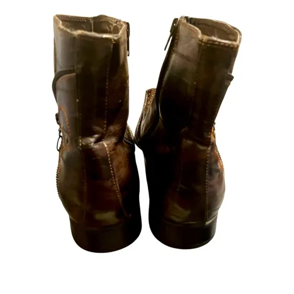 Antonio Zengara Ankle Boots Sz 12 Brown Western A400782