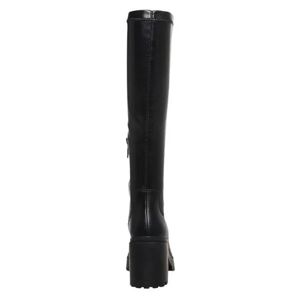 Aqua College Women's Ria Waterproof Tall Stretch Boots Black Size 8 1/2