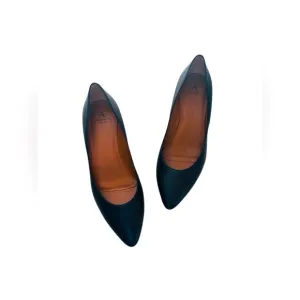 Aquatalia Black Leather Pointed Toe Pumps Size 9