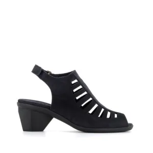 ARCHE sandals enexor nuit (small heeled sandals- Black Suede- 11M (size 42)