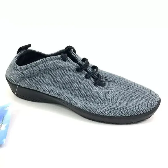 Arcopedico LS Shoes Womens 7 - 7.5 US / 38 EU Gray Knit Sneakers Shocks Comfort