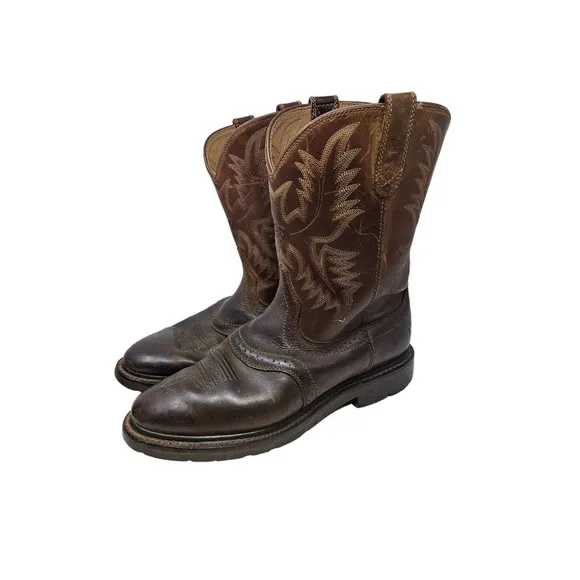 Ariat 10.5 EE Brown Leather Workhog Western Work Boots Rodeo Ranch Cowboy