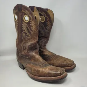 Ariat Boots Mens 14EE Brown Heritage Roughstock Cowboy Square Toe Work 10002227