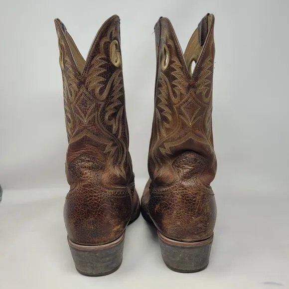 Ariat Boots Mens 14EE Brown Heritage Roughstock Cowboy Square Toe Work 10002227
