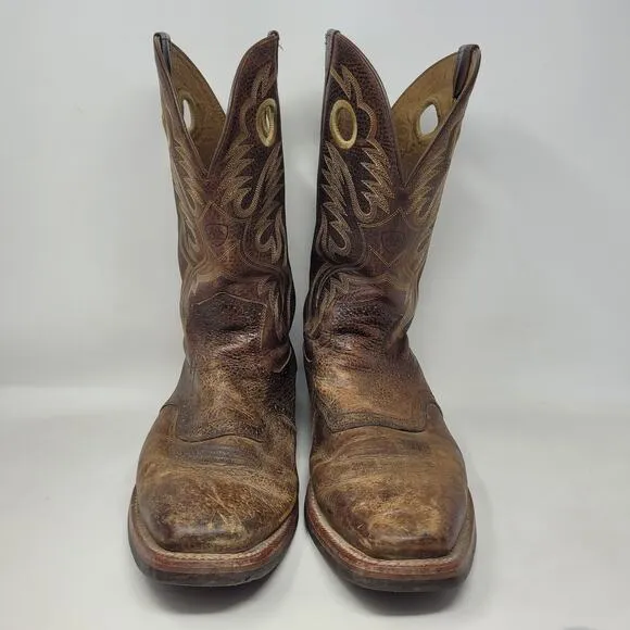 Ariat Boots Mens 14EE Brown Heritage Roughstock Cowboy Square Toe Work 10002227