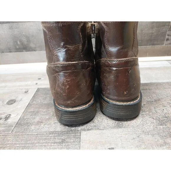 Ariat Brown Leather Lace Up Work/Western Boots Size 5.5