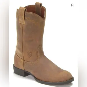 ARIAT Heritage Roper Western Leather Boots Round Toe Distressed Women’s 6.5