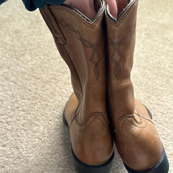 ARIAT Heritage Roper Western Leather Boots Round Toe Distressed Women’s 6.5