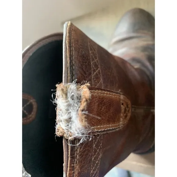 Ariat Leather Cowboy Work Boots Mens Size 8 D, Model ASTM F2892-11 EH Brown