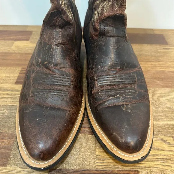 Ariat Mens Cowboy Boots 11.5D Leather Brown Western Rodeo Mid Calf Outdoor Shoe