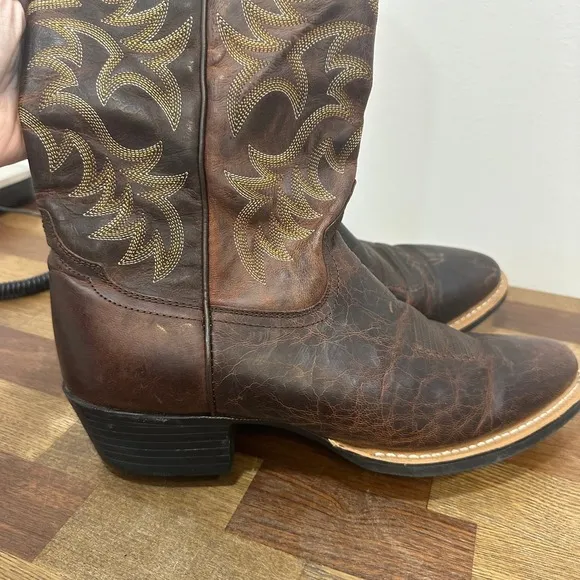 Ariat Mens Cowboy Boots 11.5D Leather Brown Western Rodeo Mid Calf Outdoor Shoe