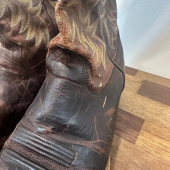 Ariat Mens Cowboy Boots 11.5D Leather Brown Western Rodeo Mid Calf Outdoor Shoe