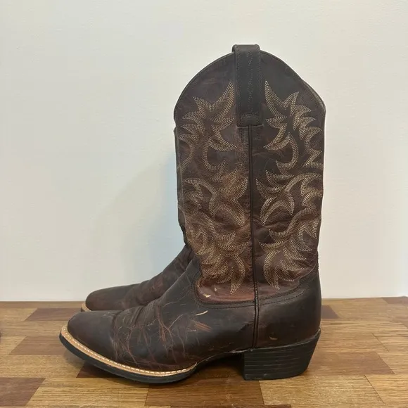 Ariat Mens Cowboy Boots 11.5D Leather Brown Western Rodeo Mid Calf Outdoor Shoe