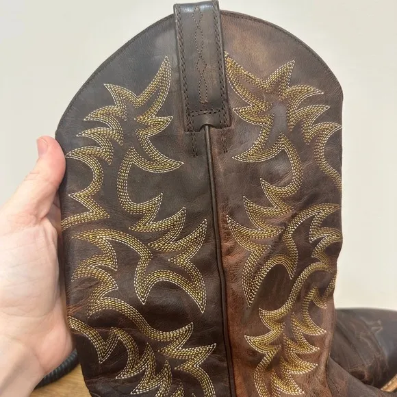 Ariat Mens Cowboy Boots 11.5D Leather Brown Western Rodeo Mid Calf Outdoor Shoe