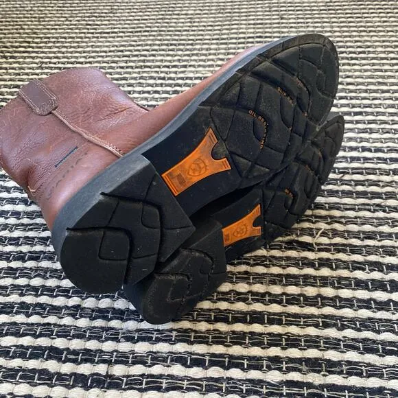 🌿Ariat Men's Waterproof Pull On Brown Leather Work Boots 8.5D