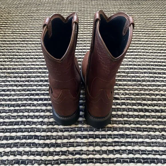 🌿Ariat Men's Waterproof Pull On Brown Leather Work Boots 8.5D