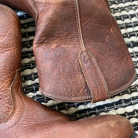 🌿Ariat Men's Waterproof Pull On Brown Leather Work Boots 8.5D