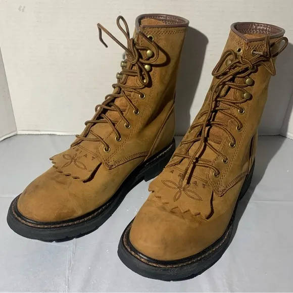 ARIAT MENS (WOMENS) LEATHER PERFORMANCE WORK BOOTS  ATS. ATSM F2892-11EH US 8D