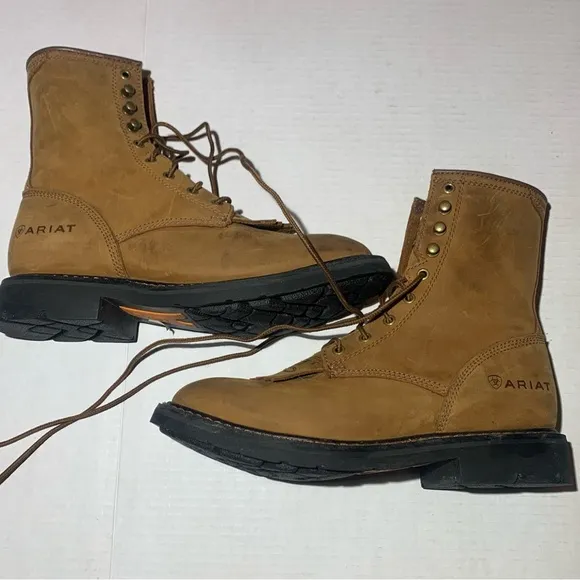 ARIAT MENS (WOMENS) LEATHER PERFORMANCE WORK BOOTS  ATS. ATSM F2892-11EH US 8D