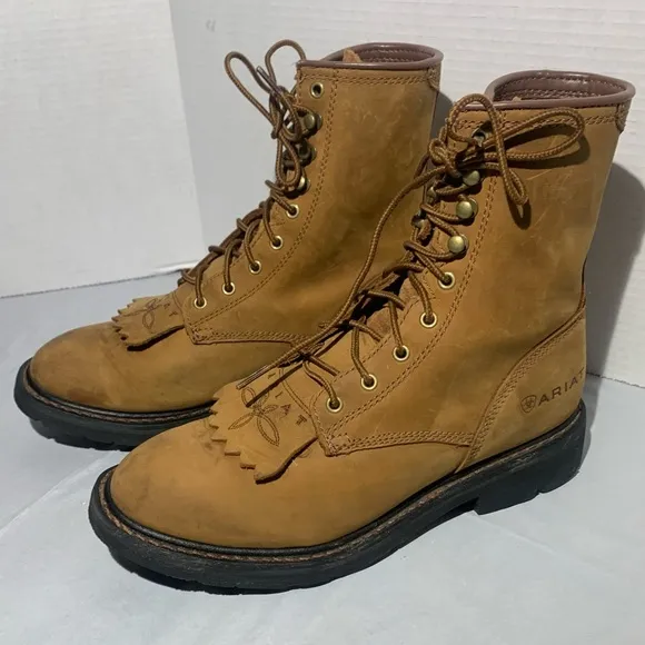 ARIAT MENS (WOMENS) LEATHER PERFORMANCE WORK BOOTS  ATS. ATSM F2892-11EH US 8D