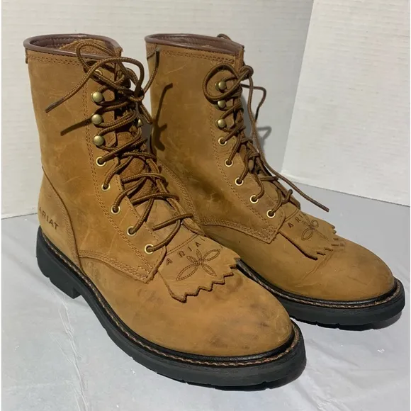 ARIAT MENS (WOMENS) LEATHER PERFORMANCE WORK BOOTS  ATS. ATSM F2892-11EH US 8D