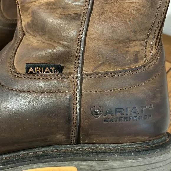 Ariat Men’s Work Boots ASTM f52892-11 in Oily Distressed Brown Size 9EE.