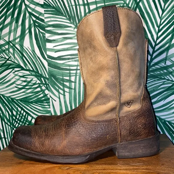 Ariat Rambler Brown Leather Western Work Boots Men’s 11 D 35829