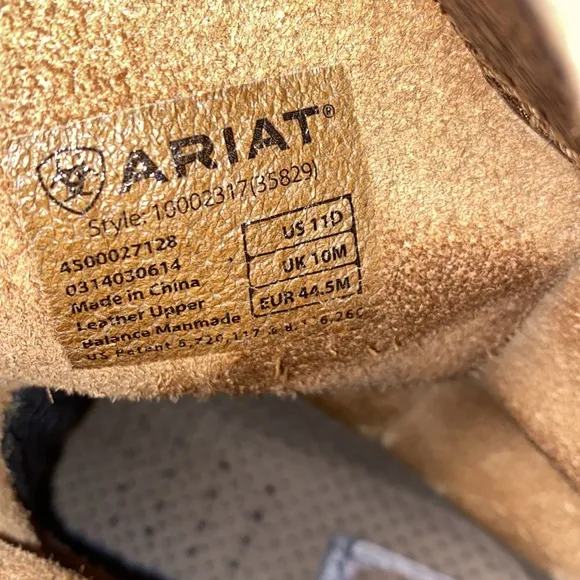 Ariat Rambler Brown Leather Western Work Boots Men’s 11 D 35829