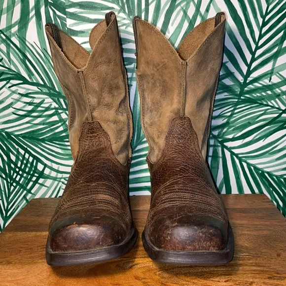Ariat Rambler Brown Leather Western Work Boots Men’s 11 D 35829