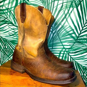 Ariat Rambler Brown Leather Western Work Boots Men’s 11 D 35829