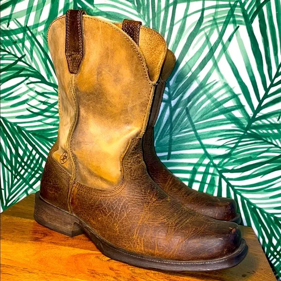 Ariat Rambler Brown Leather Western Work Boots Men’s 11 D 35829