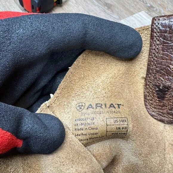 Ariat Rambler Two Tone Brown Leather Western Boots Men's Size 10