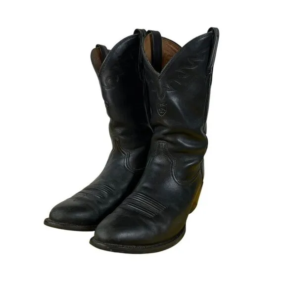 Ariat Sedona Western Cowboy Boots Mens Size 12 D Black Leather Lined Style 34601