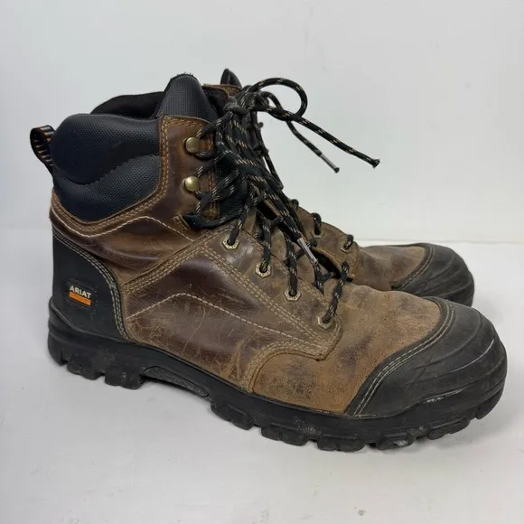 Ariat Work Treadfast Brown Leather Lace up Work Boots